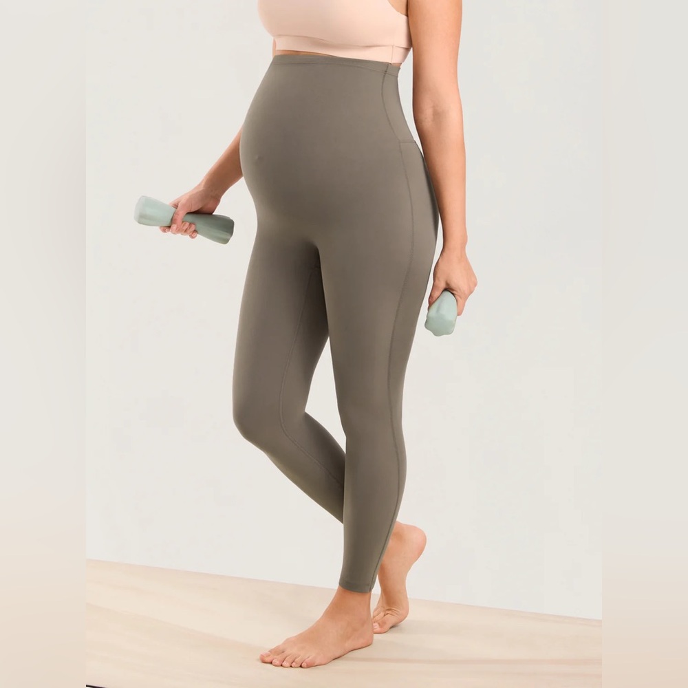 Natrelax® Seamless-Front Maternity Leggings 25"